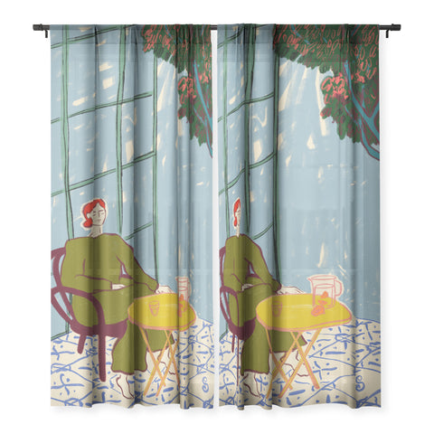 sandrapoliakov WOMAN UNDER A TREE Sheer Non Repeat