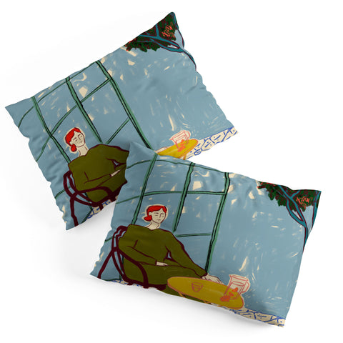 sandrapoliakov WOMAN UNDER A TREE Pillow Shams