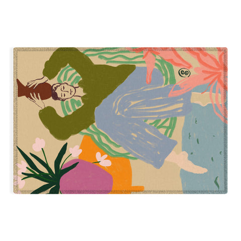 sandrapoliakov WOMAN WITH VESSEL Outdoor Rug