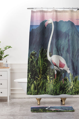 Sarah Eisenlohr Flamingo I Shower Curtain And Mat