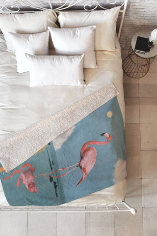 Sarah Eisenlohr Is it Day or Night Fleece Throw Blanket