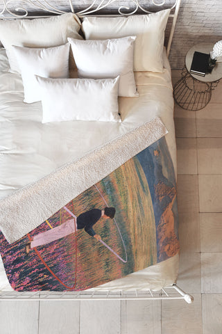 Sarah Eisenlohr It Will All Work Out Fleece Throw Blanket