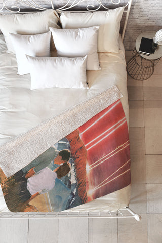 Sarah Eisenlohr Lazers Fleece Throw Blanket