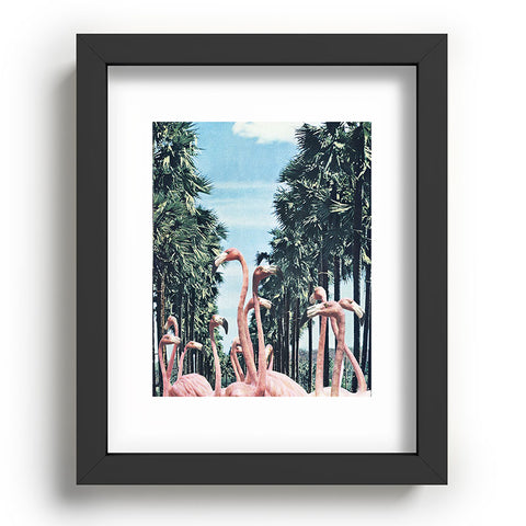 Sarah Eisenlohr Palm Trees Flamingos Recessed Framing Rectangle