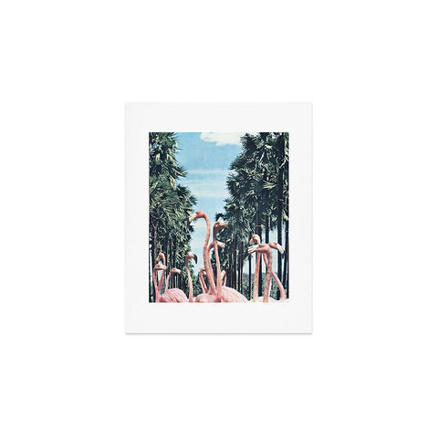 Sarah Eisenlohr Palm Trees Flamingos Art Print