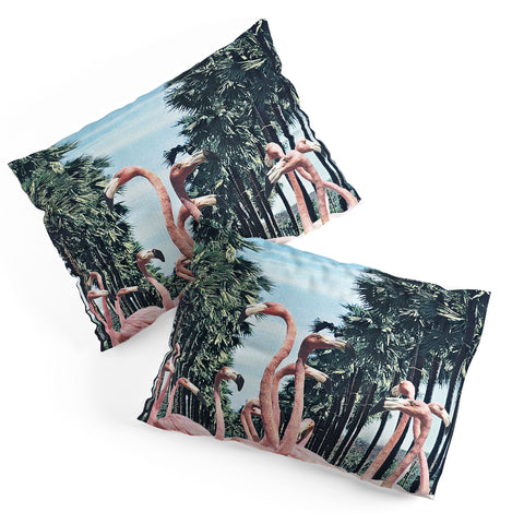 Sarah Eisenlohr Palm Trees Flamingos Pillow Shams