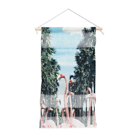 Sarah Eisenlohr Palm Trees Flamingos Wall Hanging Portrait
