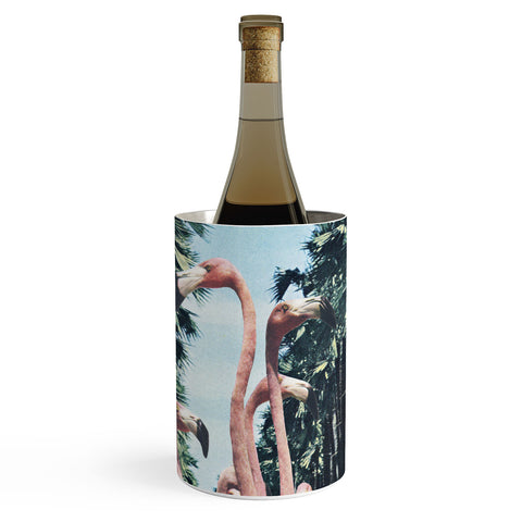 Sarah Eisenlohr Palm Trees Flamingos Wine Chiller