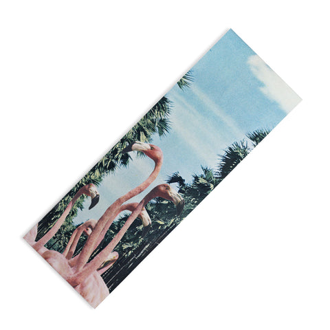 Sarah Eisenlohr Palm Trees Flamingos Yoga Mat