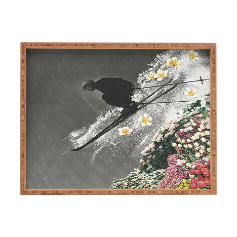 Sarah Eisenlohr Spring Skiing Rectangular Tray
