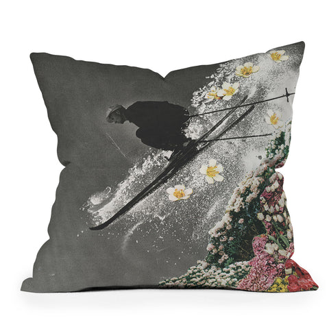 Sarah Eisenlohr Spring Skiing Throw Pillow