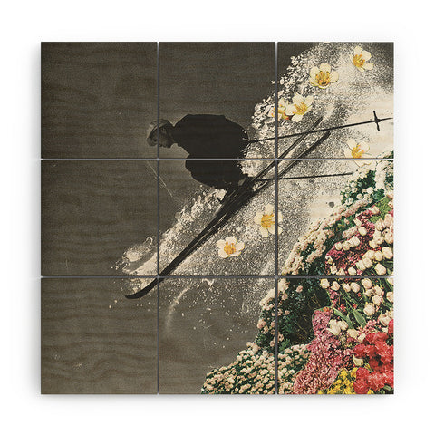 Sarah Eisenlohr Spring Skiing Wood Wall Mural