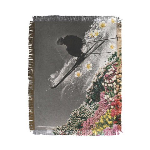 Sarah Eisenlohr Spring Skiing Throw Blanket