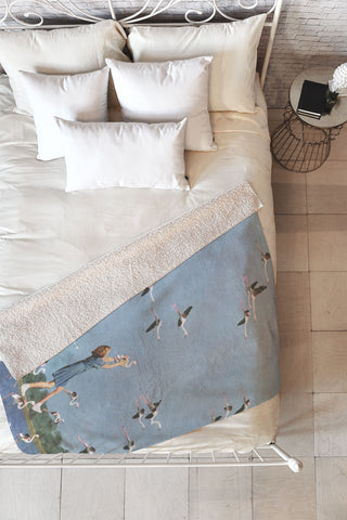 Sarah Eisenlohr Taking Flight Fleece Throw Blanket