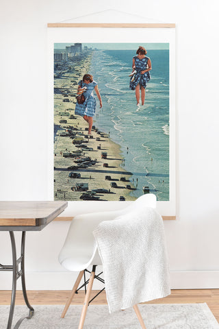 Sarah Eisenlohr Walk on the Beach Art Print And Hanger