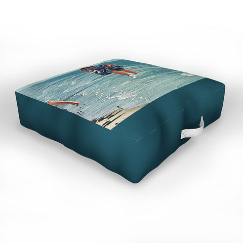 Sarah Eisenlohr Walk on the Beach Outdoor Floor Cushion