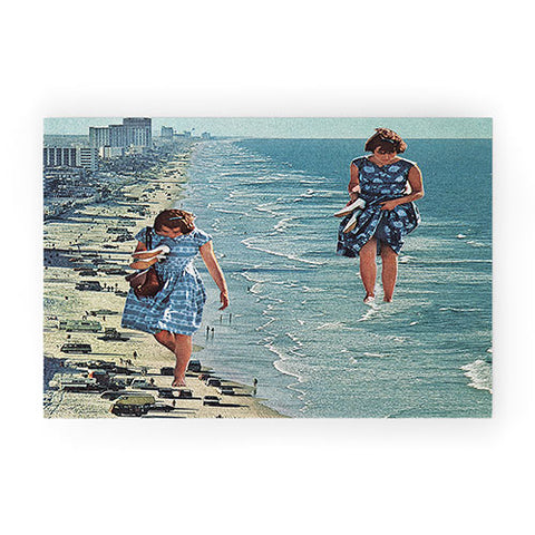 Sarah Eisenlohr Walk on the Beach Welcome Mat