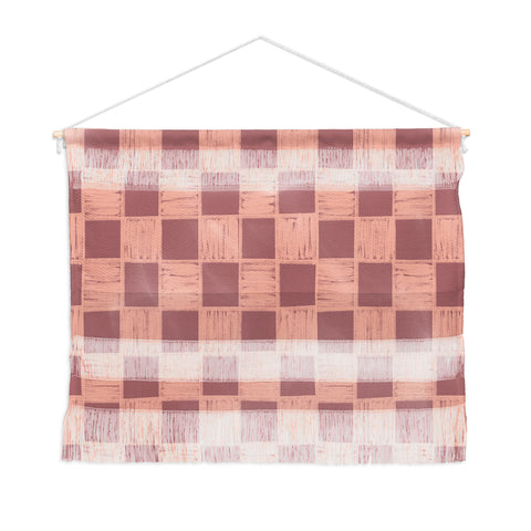 Schatzi Brown Alice Check Mauve Wall Hanging Landscape