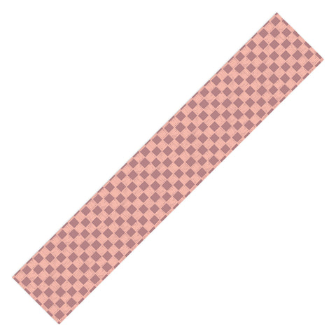 Schatzi Brown Alice Check Mauve Table Runner