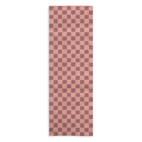 Schatzi Brown Alice Check Mauve Yoga Towel