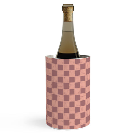 Schatzi Brown Alice Check Mauve Wine Chiller