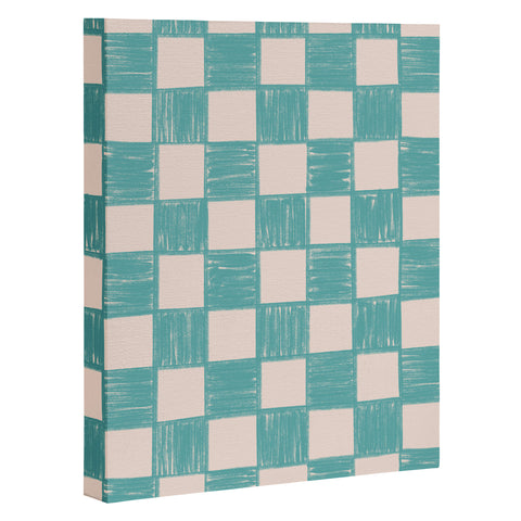 Schatzi Brown Alice Check Mint Art Canvas