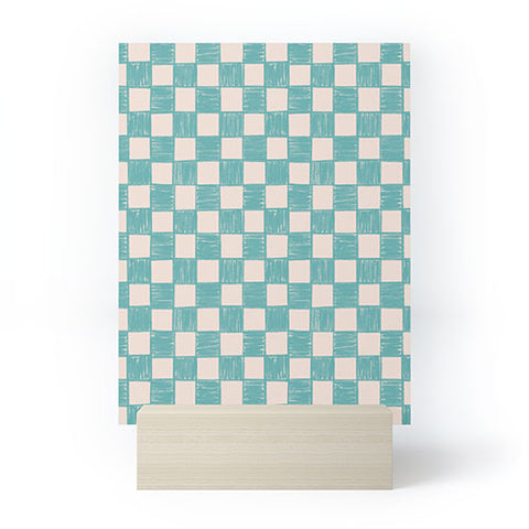 Schatzi Brown Alice Check Mint Mini Art Print