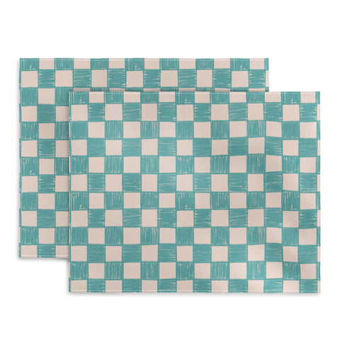 Schatzi Brown Alice Check Mint Placemat