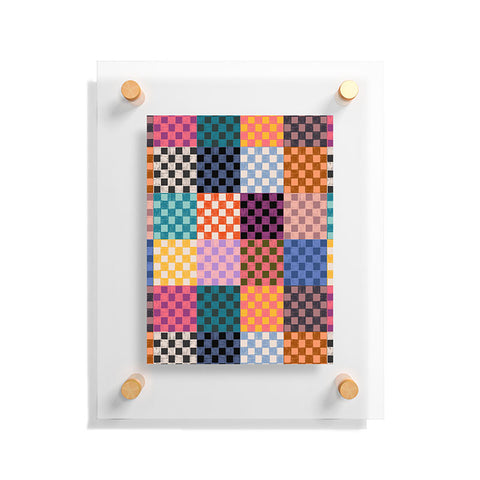 Schatzi Brown Alice Check Multi Floating Acrylic Print