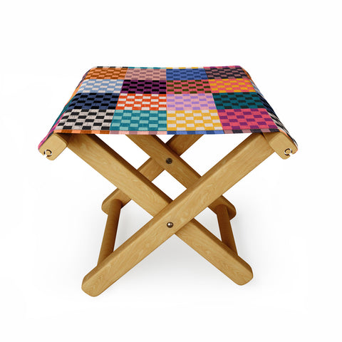 Schatzi Brown Alice Check Multi Folding Stool