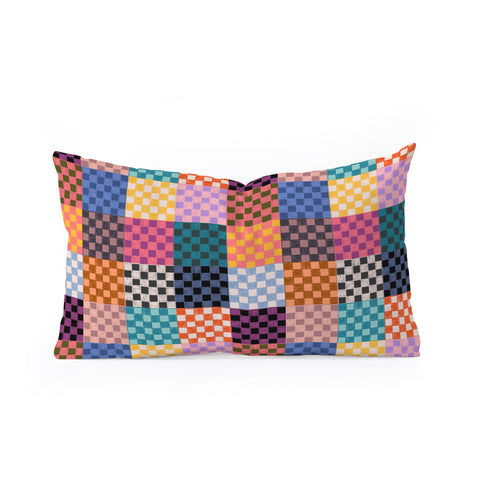 Schatzi Brown Alice Check Multi Oblong Throw Pillow