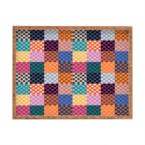 Schatzi Brown Alice Check Multi Rectangular Tray