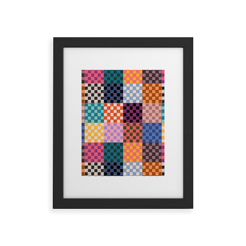 Schatzi Brown Alice Check Multi Framed Art Print