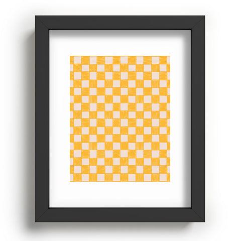 Schatzi Brown Alice Check Yellow Recessed Framing Rectangle