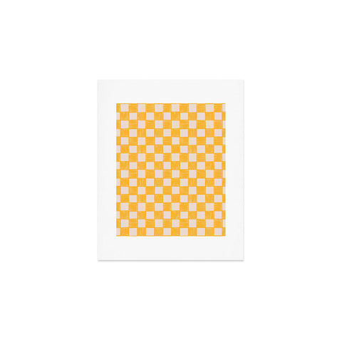 Schatzi Brown Alice Check Yellow Art Print