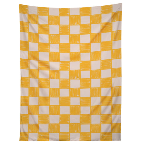 Schatzi Brown Alice Check Yellow Tapestry