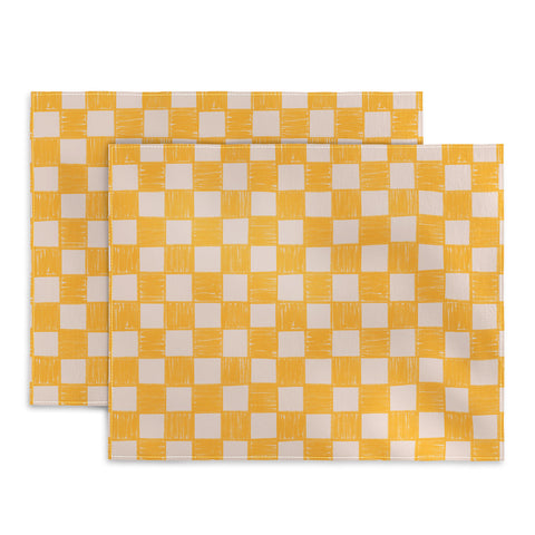 Schatzi Brown Alice Check Yellow Placemat
