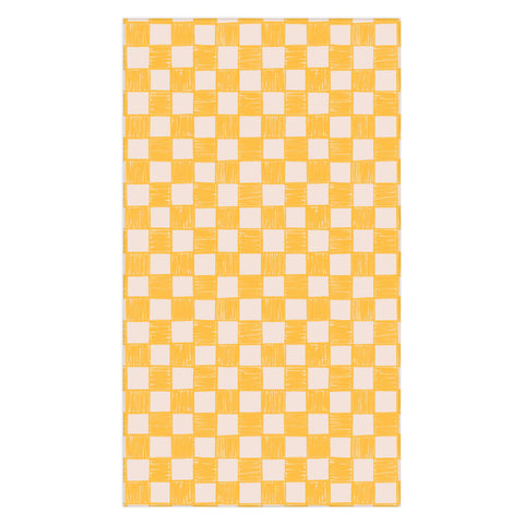 Schatzi Brown Alice Check Yellow Tablecloth
