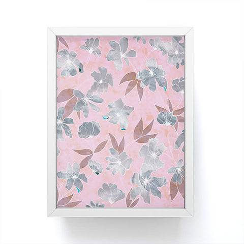 Schatzi Brown Amiee Floral Blush Framed Mini Art Print