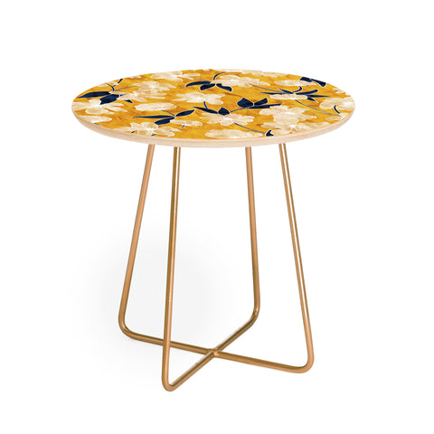 Schatzi Brown Amiee Floral Dandelion Round Side Table