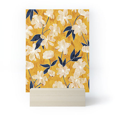 Schatzi Brown Amiee Floral Dandelion Mini Art Print