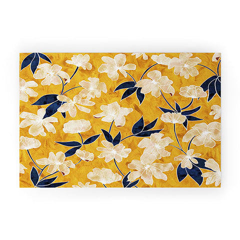 Schatzi Brown Amiee Floral Dandelion Welcome Mat