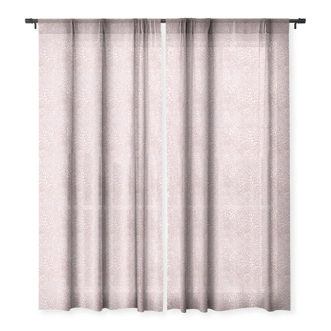 Schatzi Brown Animal Skin 2 Blush Sheer Window Curtain