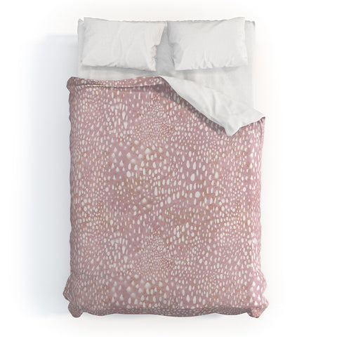 Schatzi Brown Animal Skin 2 Blush Duvet Cover