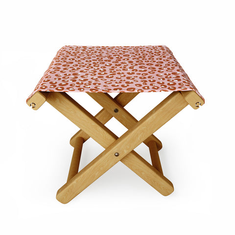 Schatzi Brown Animal Skin 5B Folding Stool