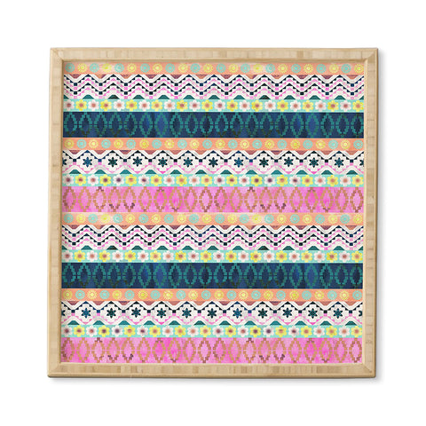 Schatzi Brown Aviana Boho Stripe Framed Wall Art