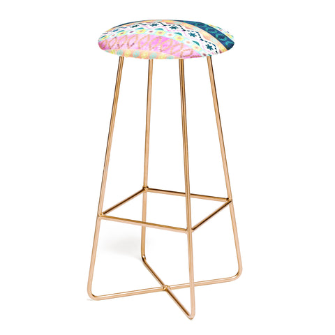 Schatzi Brown Aviana Boho Stripe Bar Stool