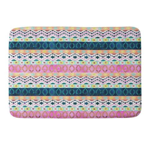 Schatzi Brown Aviana Boho Stripe Memory Foam Bath Mat