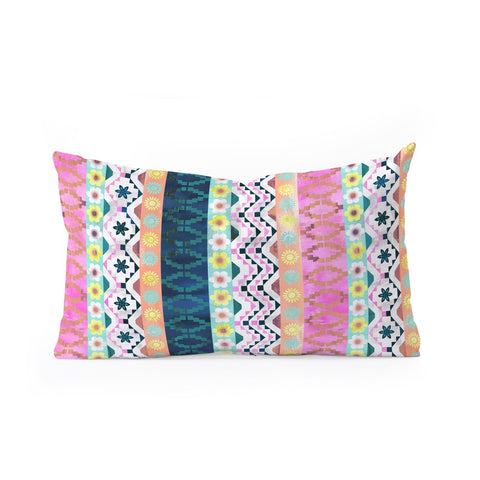 Schatzi Brown Aviana Boho Stripe Oblong Throw Pillow