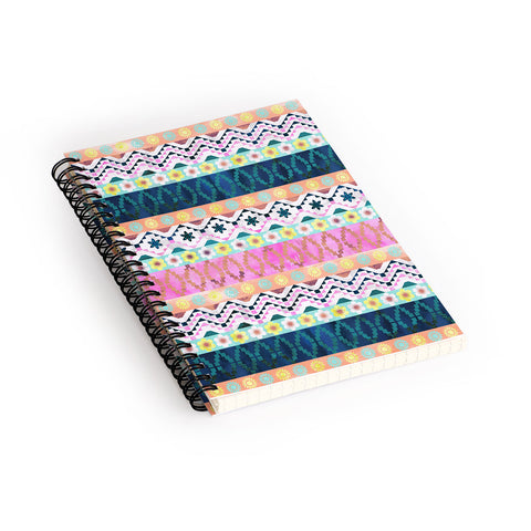 Schatzi Brown Aviana Boho Stripe Spiral Notebook